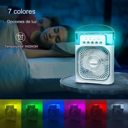 ChillMist™ Aire Acondicionado Portátil, Luz Nocturna y Humidificador de Aire.